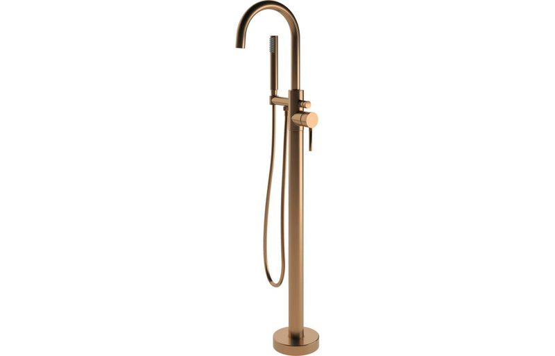 Floor Standing Bath/Shower Mixer - Brushed Bronze