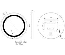 Wings 600mm Round LED Mirror