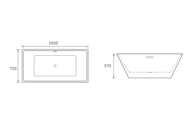 Hooton Freestanding Bath - 1600mm