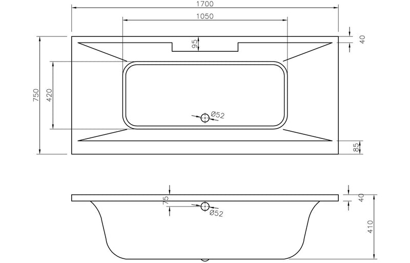 Trent Luxury Double Ended Bath