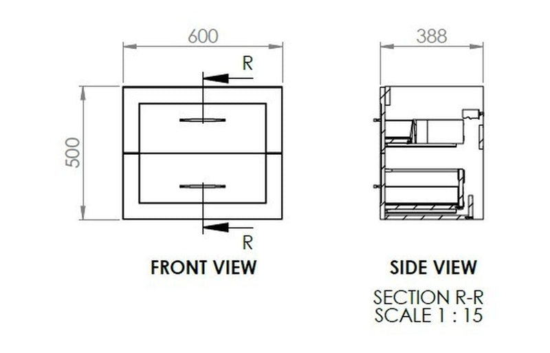 Croston 615mm Wall Hung Vanity & Basin