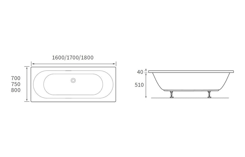 Curved Double Ended Bath 0TH