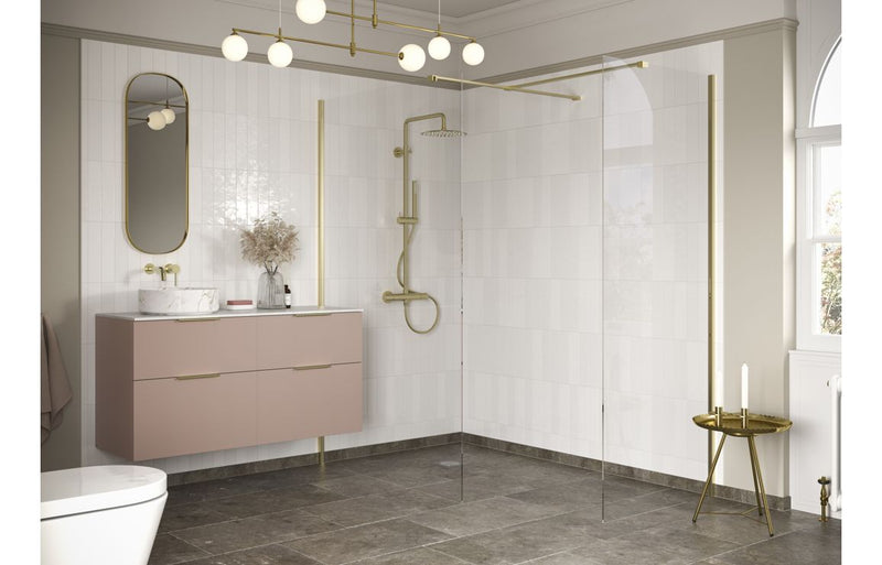 Strand Brushed Brass Wetroom Screens