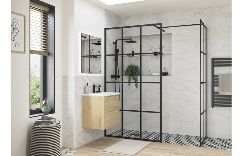 Strand Black Framed Wetroom Screens