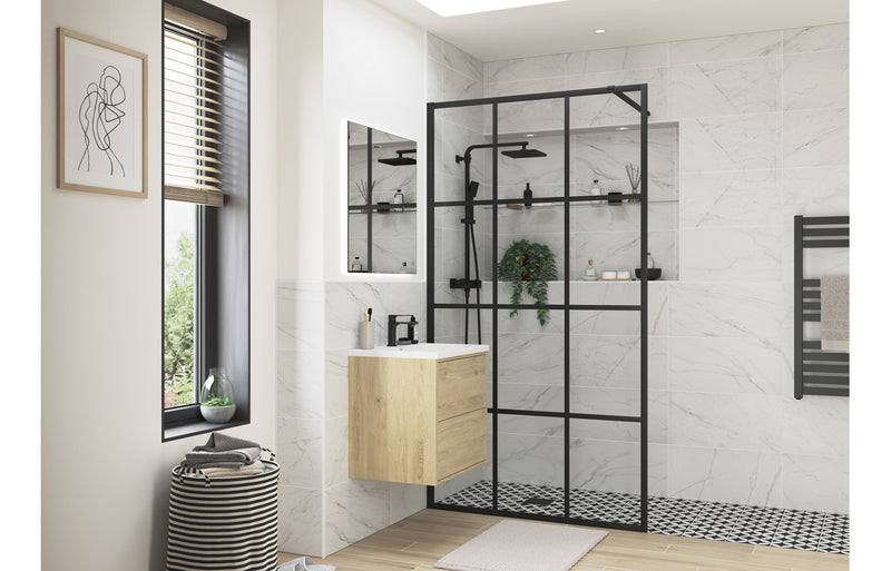 Strand Black Framed Wetroom Screens