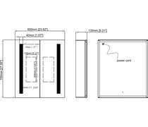 Cherry 600mm LED Mirror Cabinet