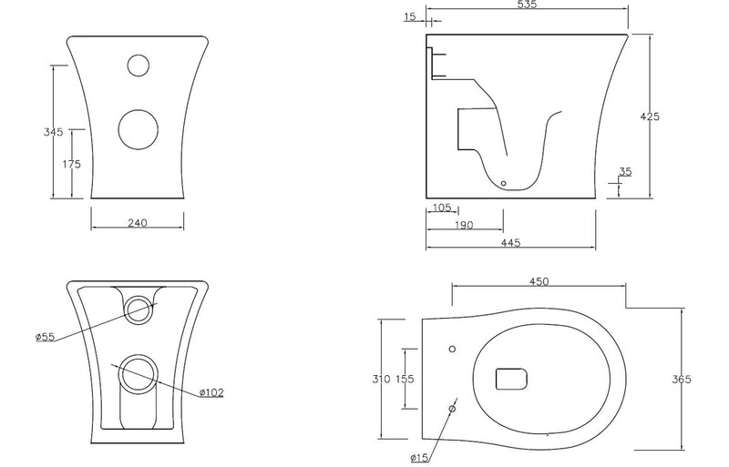 Sandy Rimless BTW Pan & Seat