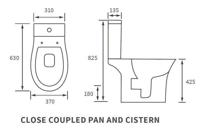 Sandy Rimless Close Coupled Open Back