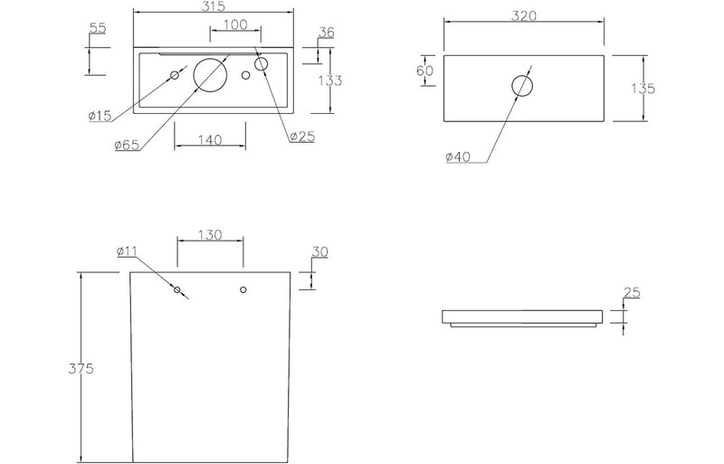 Sandy Rimless Close Coupled Toilet - Closed Back