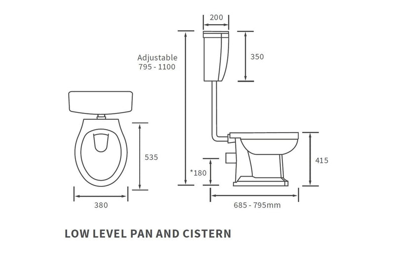 Sherwood Traditional Low Level WC - Chrome