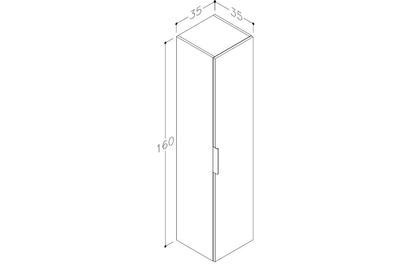 Bold 350mm Wall Hung Tall Unit