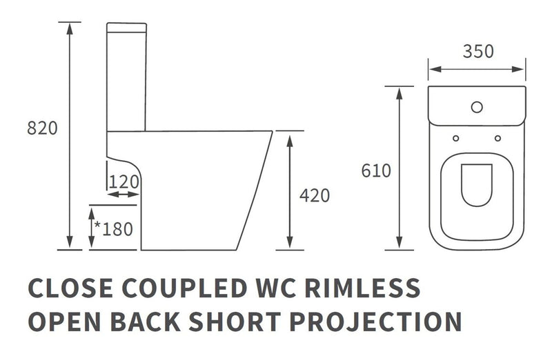 Tuscany Rimless Short Projection  - Open Back