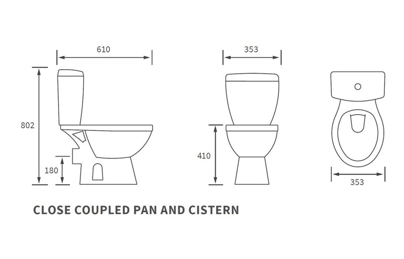 Milan Close Coupled Toilet