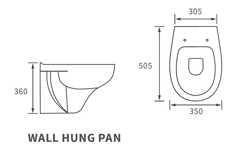 Milan Wall Hung Pan & Seat