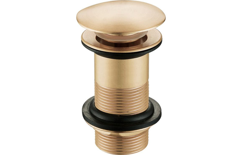 Unslotted Mushroom Basin Waste (1 1/4") - Brushed Bronze