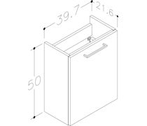 Viola 410mm Wall Hung Unit