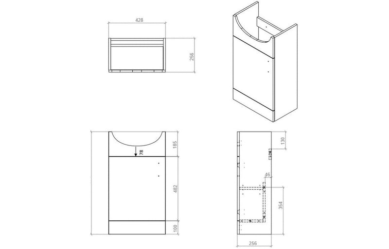 Regent 450mm Vanity & Toilet Pack