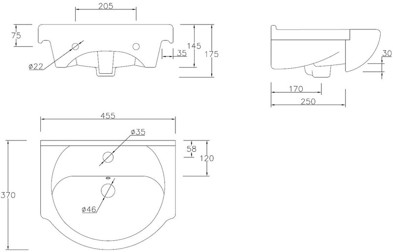 Regent 450mm Vanity & Toilet Pack