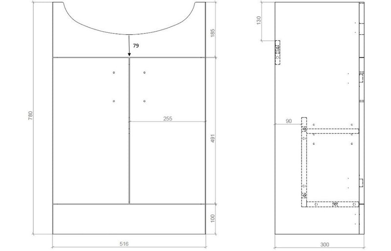 Regent Floor Standing Vanity Unit & Basin