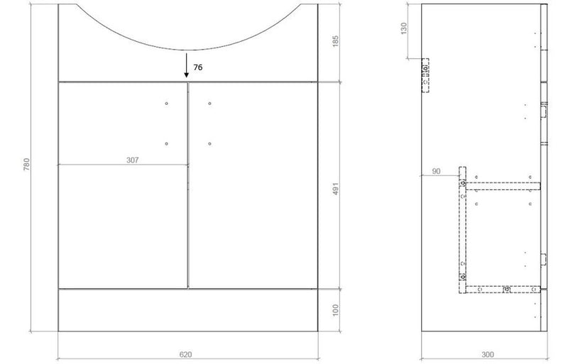 Regent Floor Standing Vanity Unit & Basin