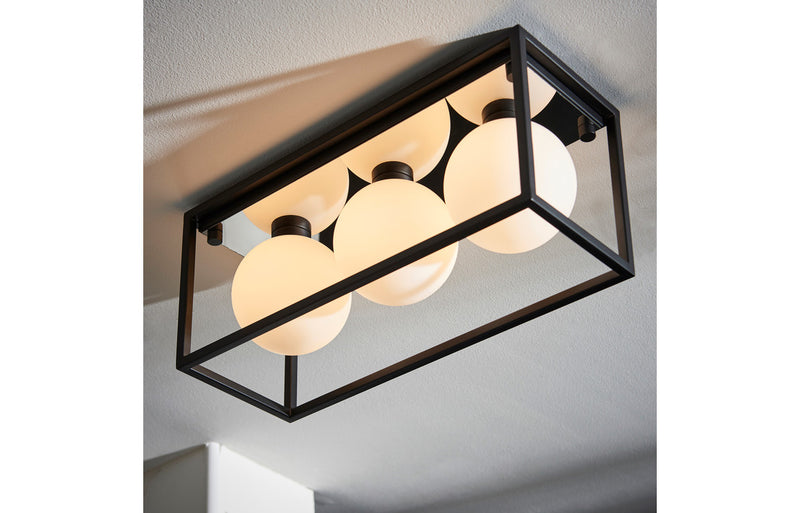 Box Ceiling Light - Matt Black