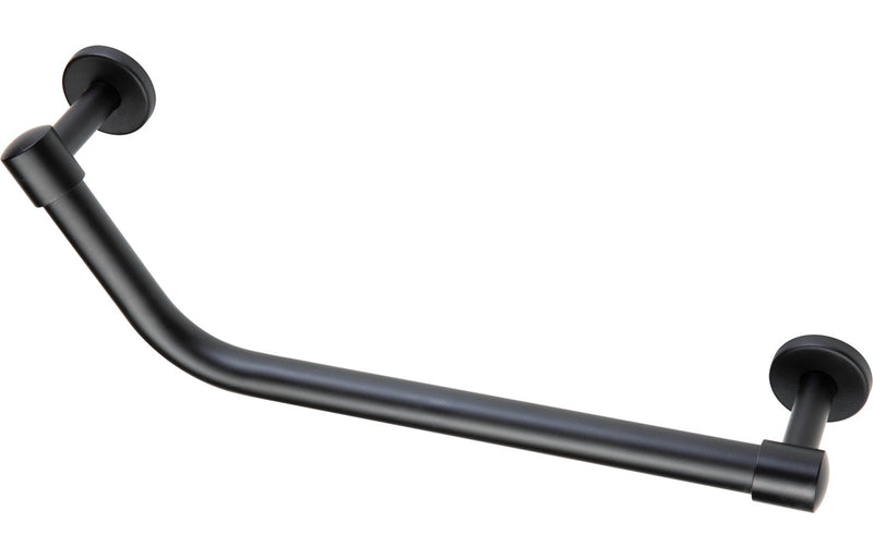 Angled 40cm Grab Rail - Matt Black