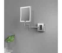 Square LED Cosmetic Mirror - Chrome