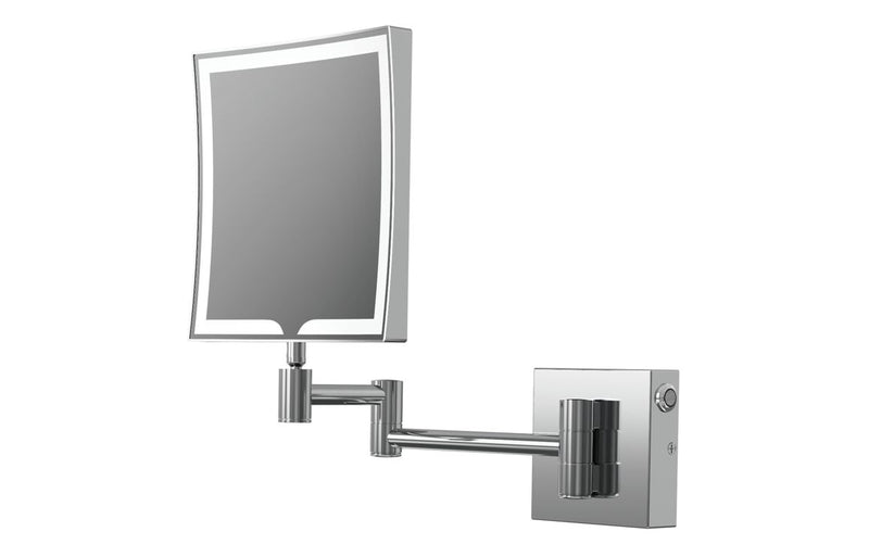 Square LED Cosmetic Mirror - Chrome