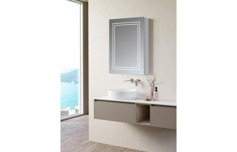 Ikus 500mm 1 Door Front-Lit LED Mirror Cabinet