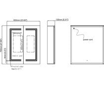 Ikus 600mm 2 Door Front-Lit LED Mirror Cabinet