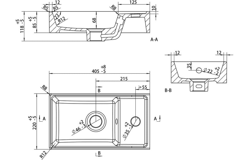 Viola 410mm Vanity Unit